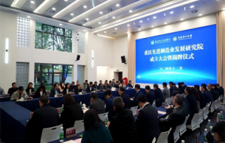 2024年12月6日上午，市产学研合作促进会副理事长陈洁受邀参加重庆先进制造业发展研究院成立大会暨揭牌仪式。